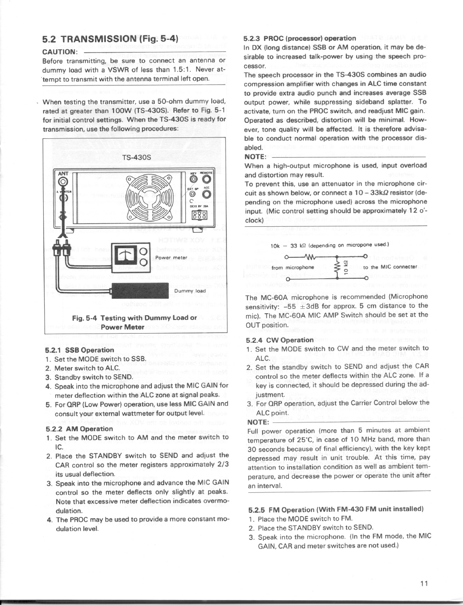 2 transmission (fig. 5-4) | Kenwood TS-430S User Manual | Page 11 / 38