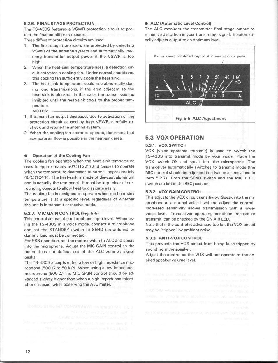 3 vox operation, Vox operation | Kenwood TS-430S User Manual | Page 12 / 38