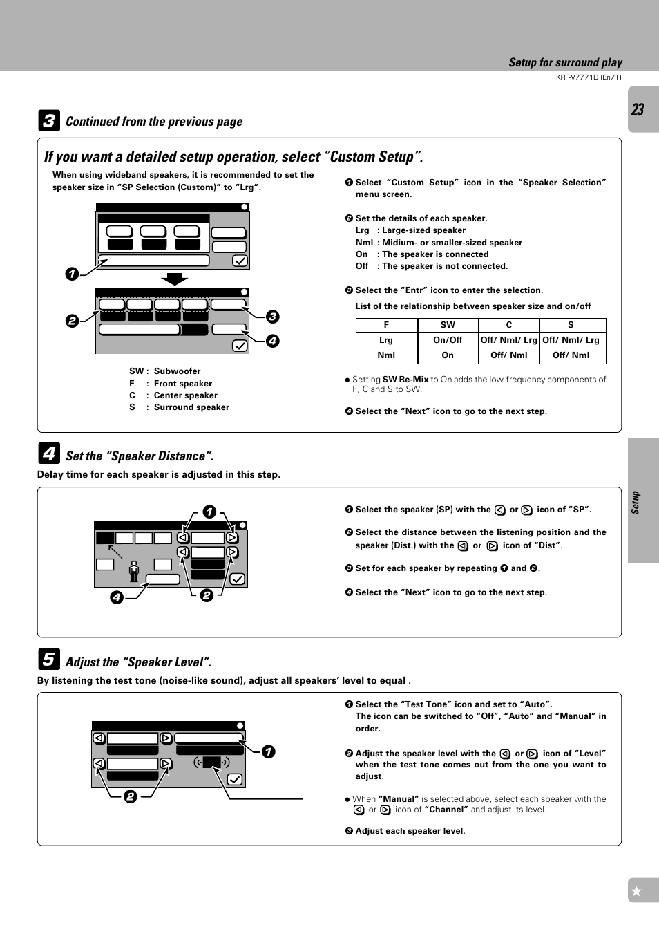 Continued from the previous page | Kenwood KRF-V7771D User Manual | Page 23 / 56