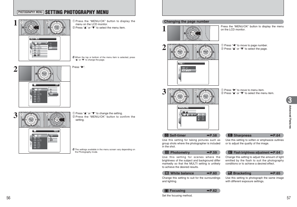 Setting photography menu | FujiFilm FinePix E900 User Manual | Page 29 / 69