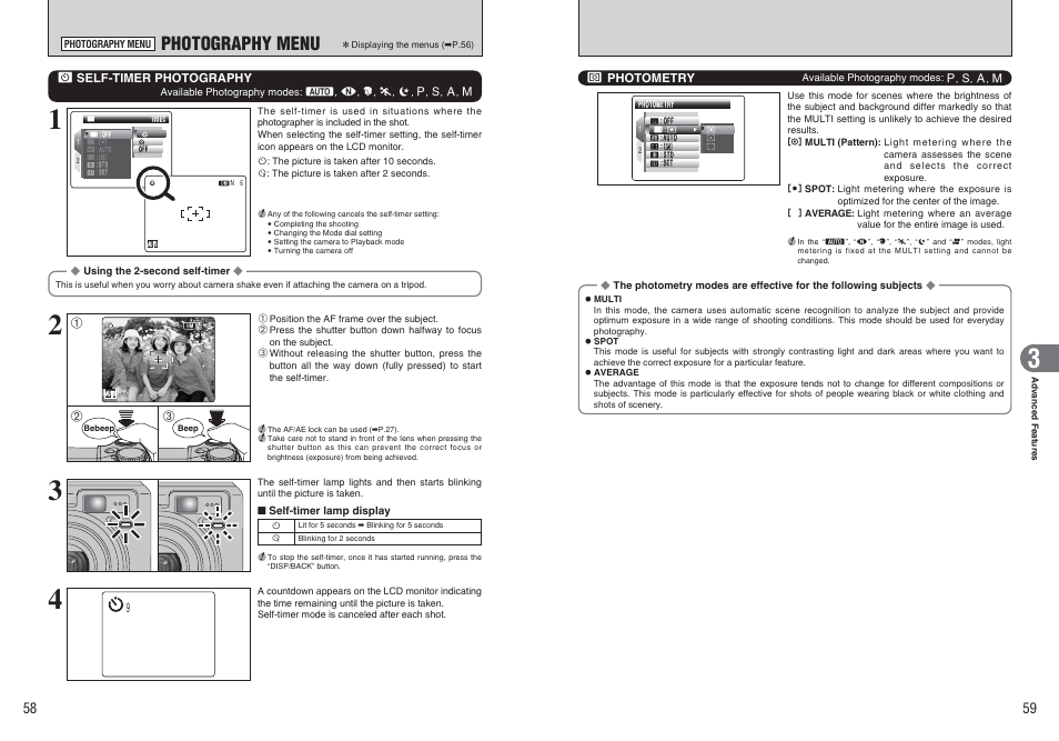 Photography menu | FujiFilm FinePix E900 User Manual | Page 30 / 69