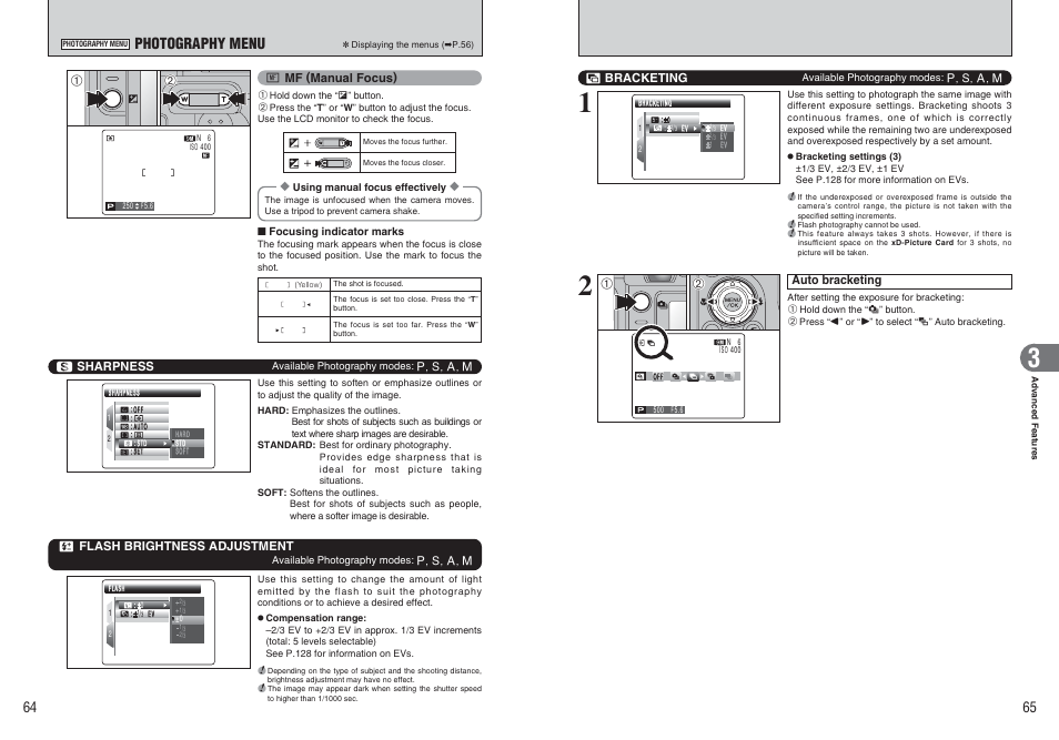 Photography menu | FujiFilm FinePix E900 User Manual | Page 33 / 69