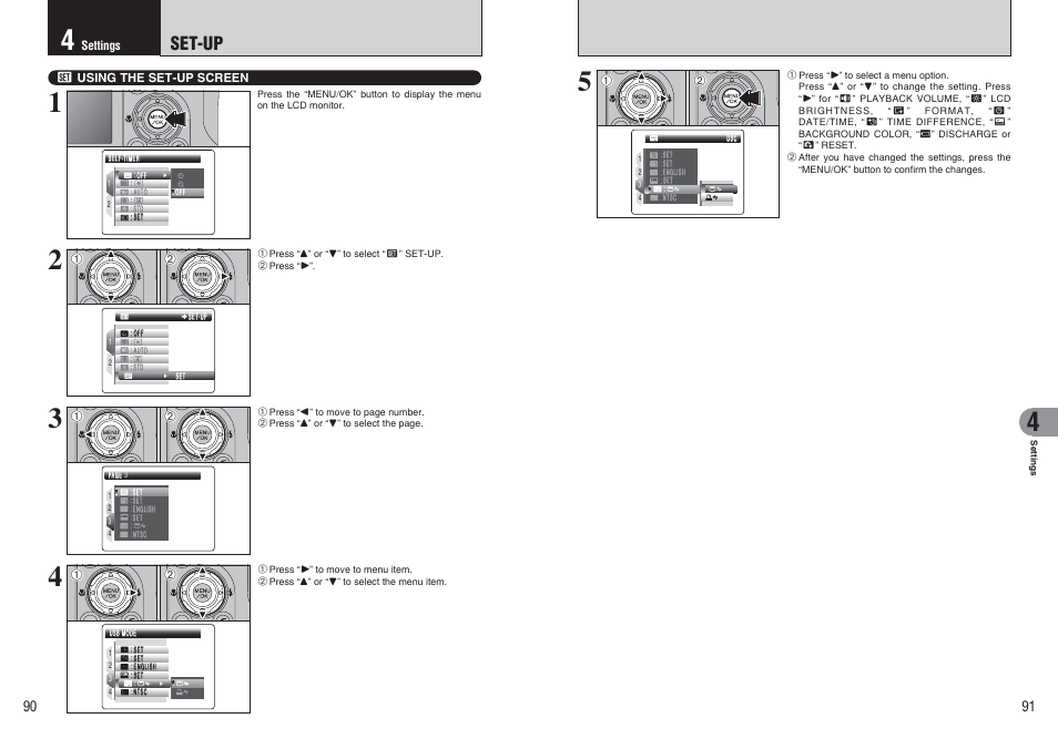 Set-up | FujiFilm FinePix E900 User Manual | Page 46 / 69