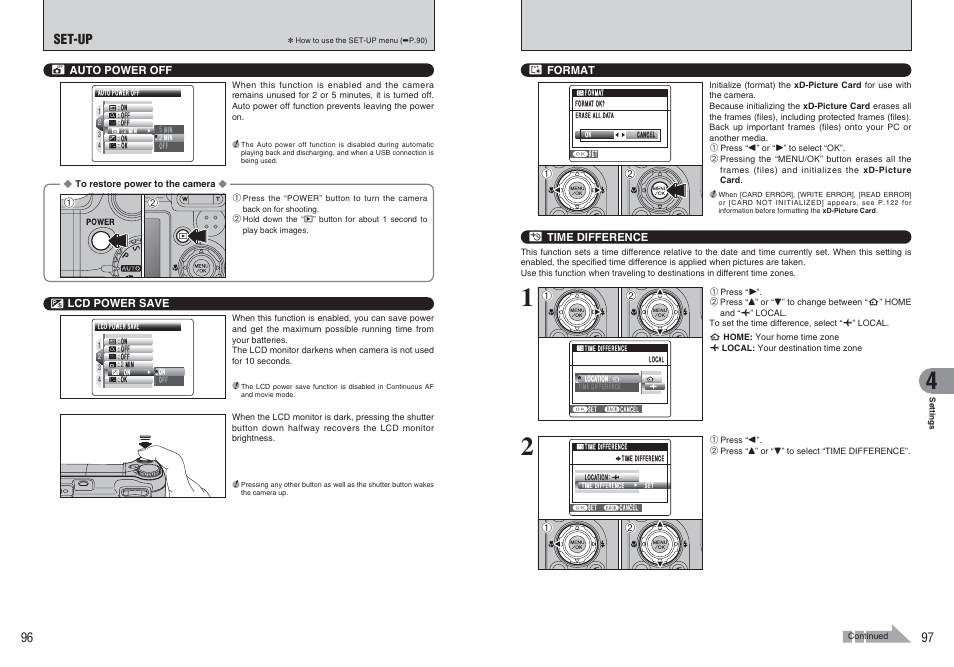 Set-up | FujiFilm FinePix E900 User Manual | Page 49 / 69