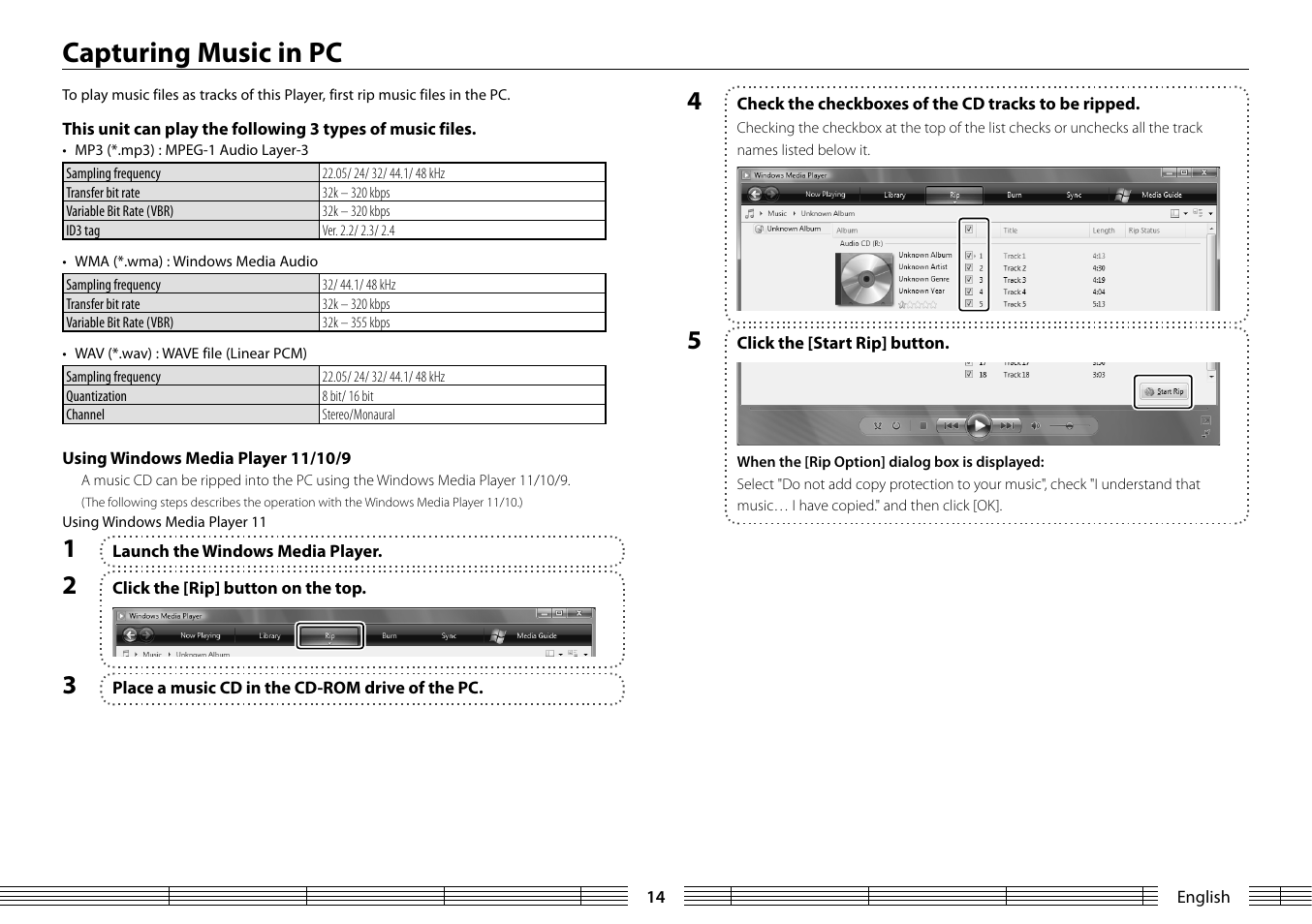 Capturing music in pc | Kenwood MGR-A7 User Manual | Page 14 / 53