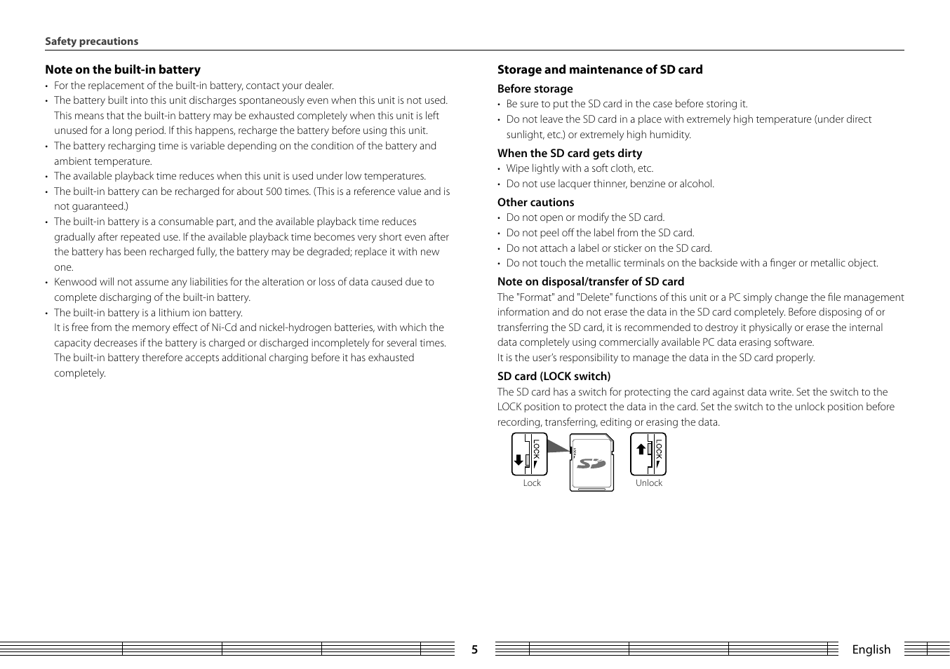 Kenwood MGR-A7 User Manual | Page 5 / 53