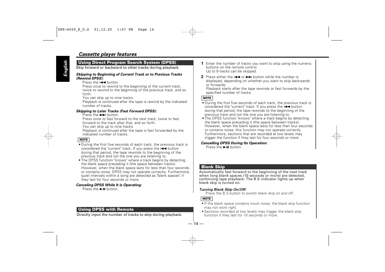 Kenwood DPX-6020 User Manual | Page 14 / 46