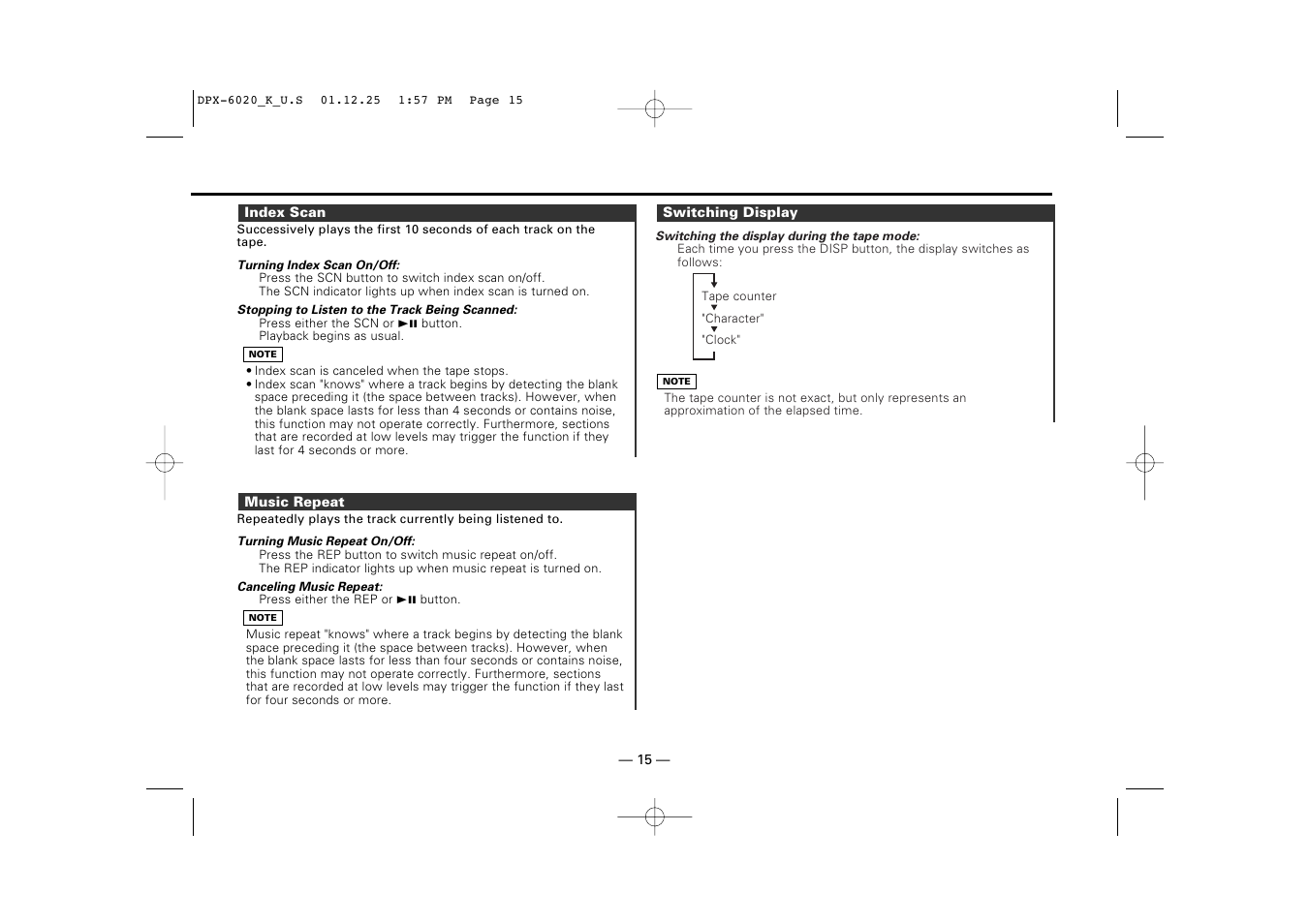 Kenwood DPX-6020 User Manual | Page 15 / 46