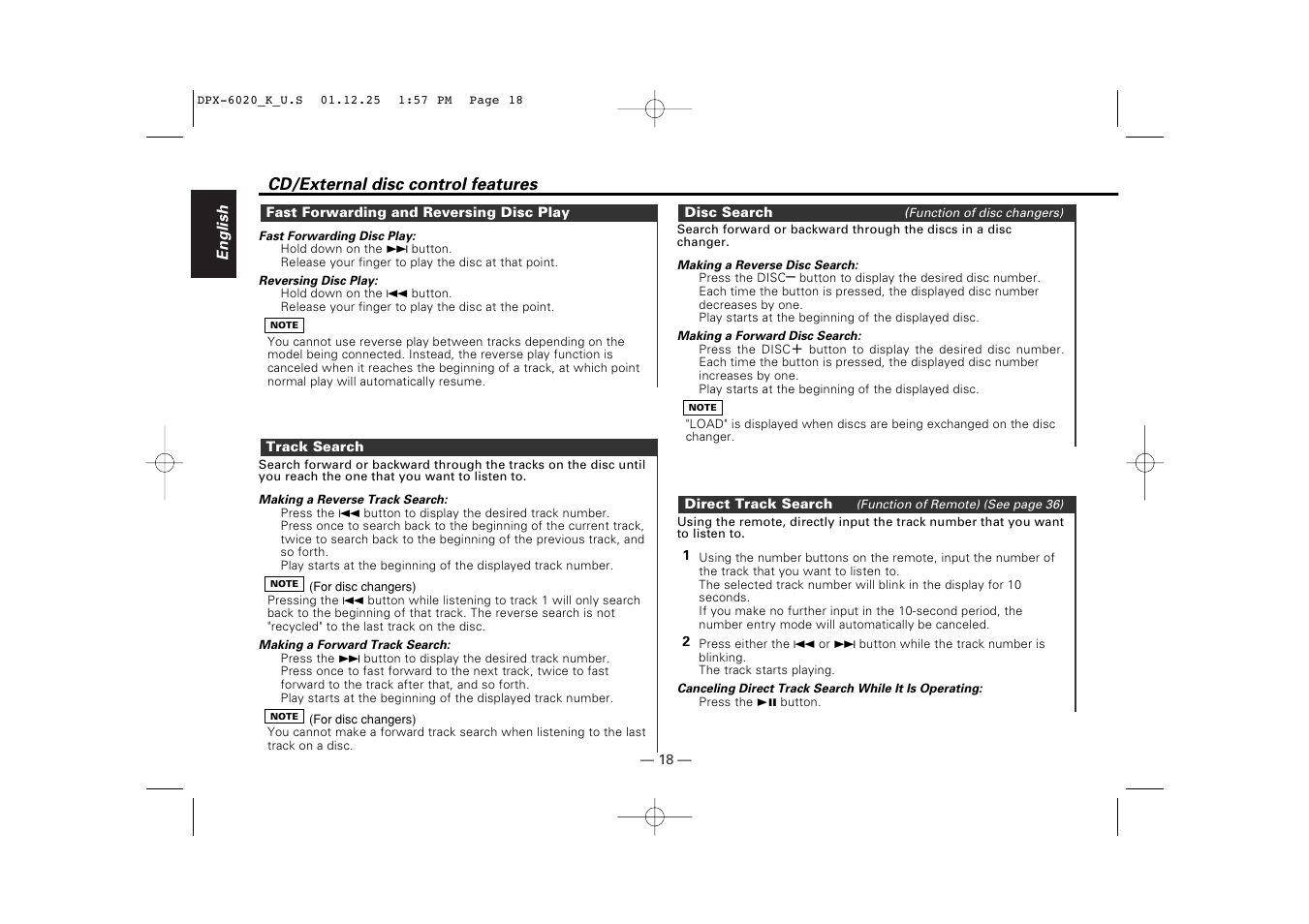 Kenwood DPX-6020 User Manual | Page 18 / 46