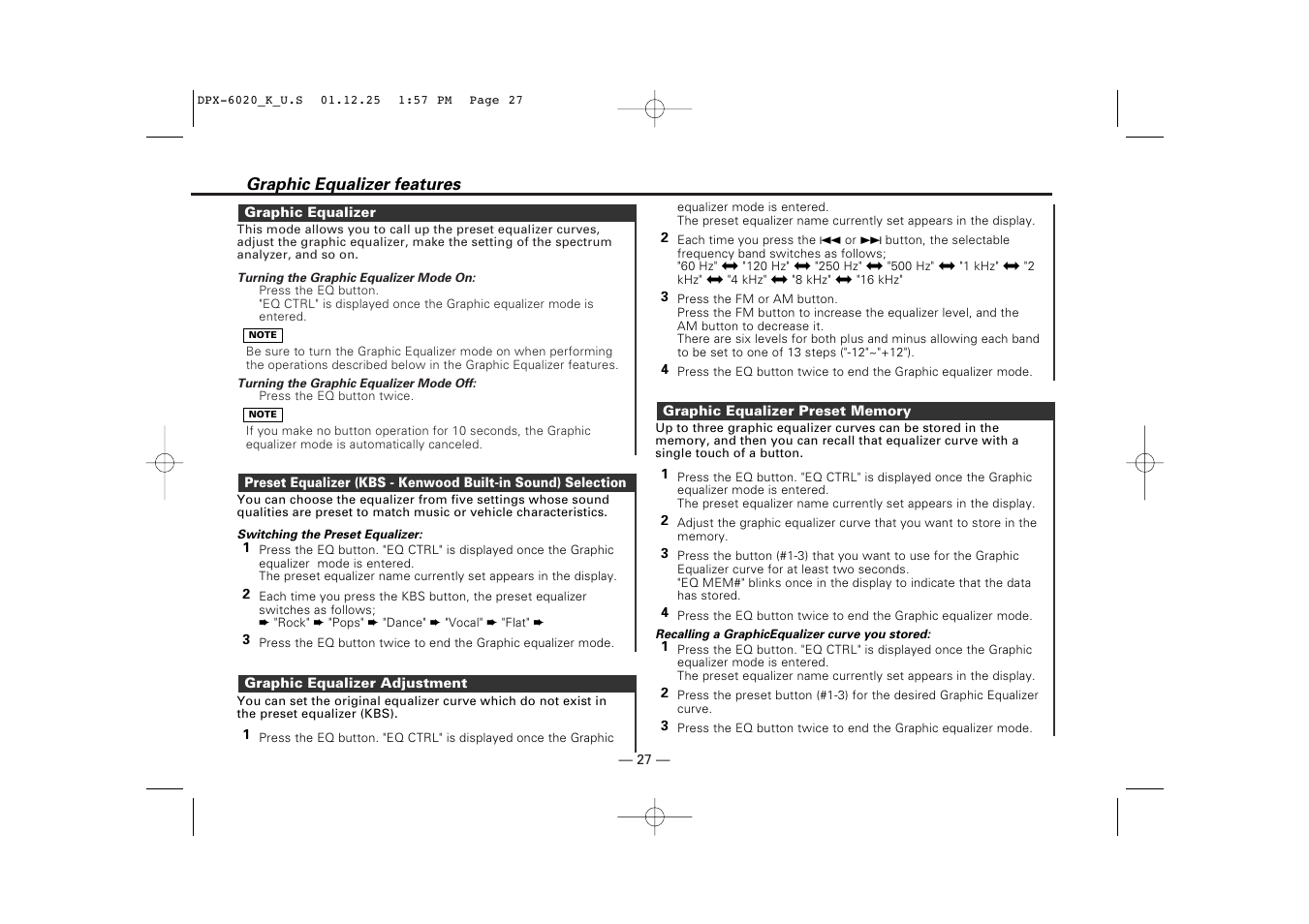 Kenwood DPX-6020 User Manual | Page 27 / 46