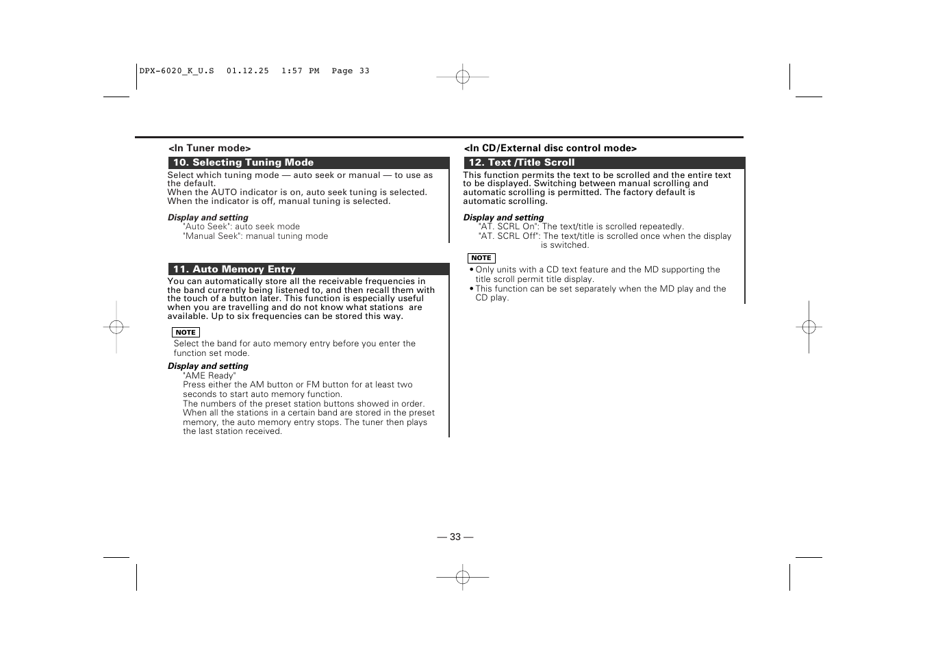 Kenwood DPX-6020 User Manual | Page 33 / 46
