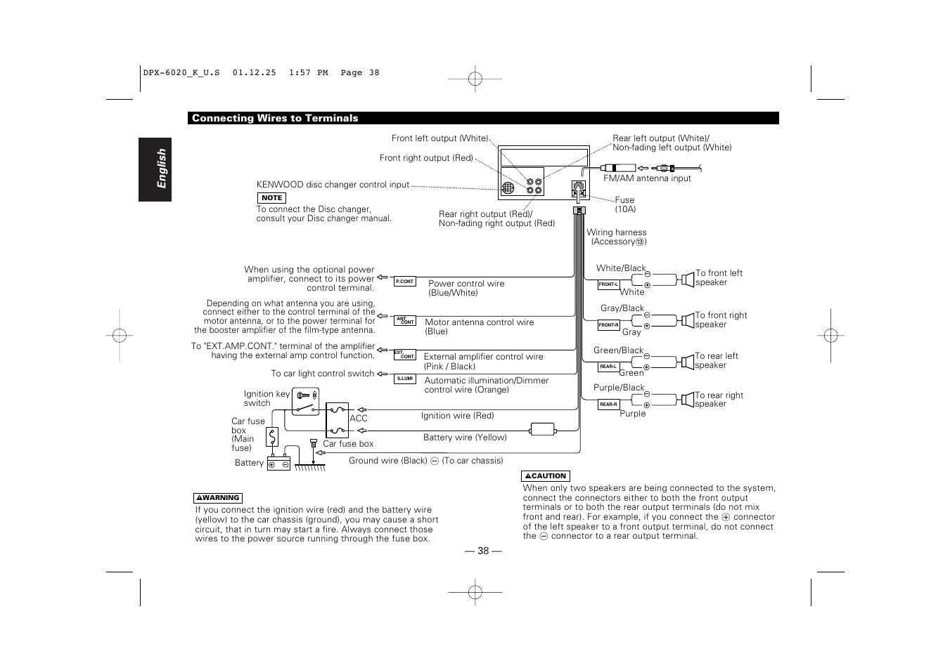 Kenwood DPX-6020 User Manual | Page 38 / 46