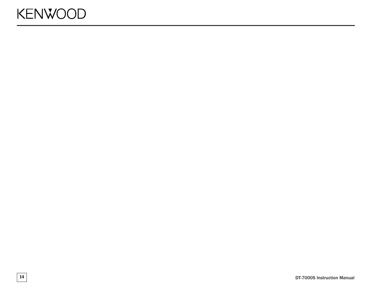 Kenwood SIRIUS DT-7000S User Manual | Page 14 / 16