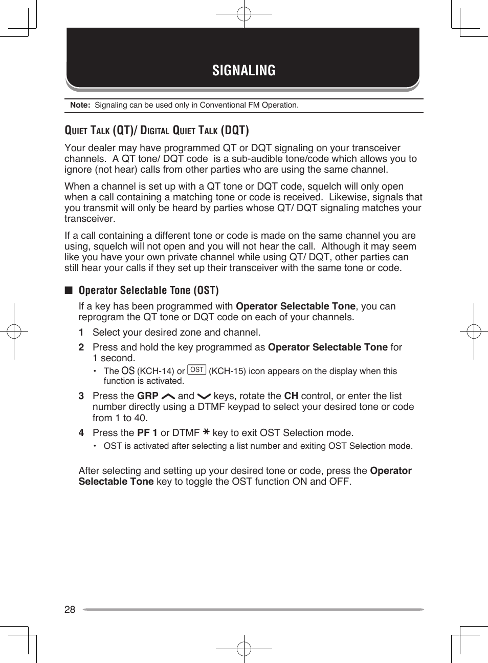 Signaling, Qt)/ d, Dqt) | Kenwood UHF P25 Transceiver TK-5810 User Manual | Page 34 / 44