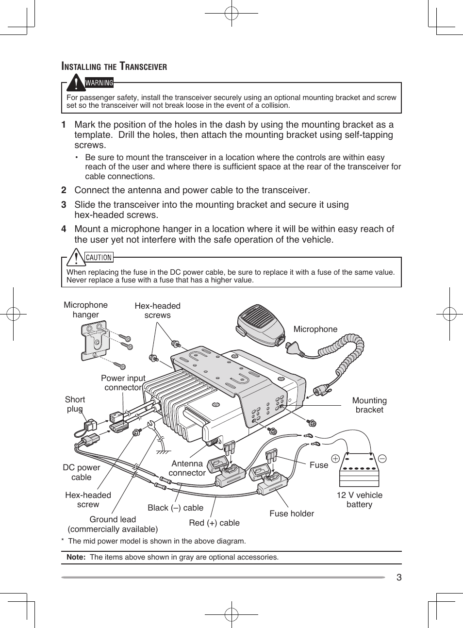 Kenwood UHF P25 Transceiver TK-5810 User Manual | Page 9 / 44
