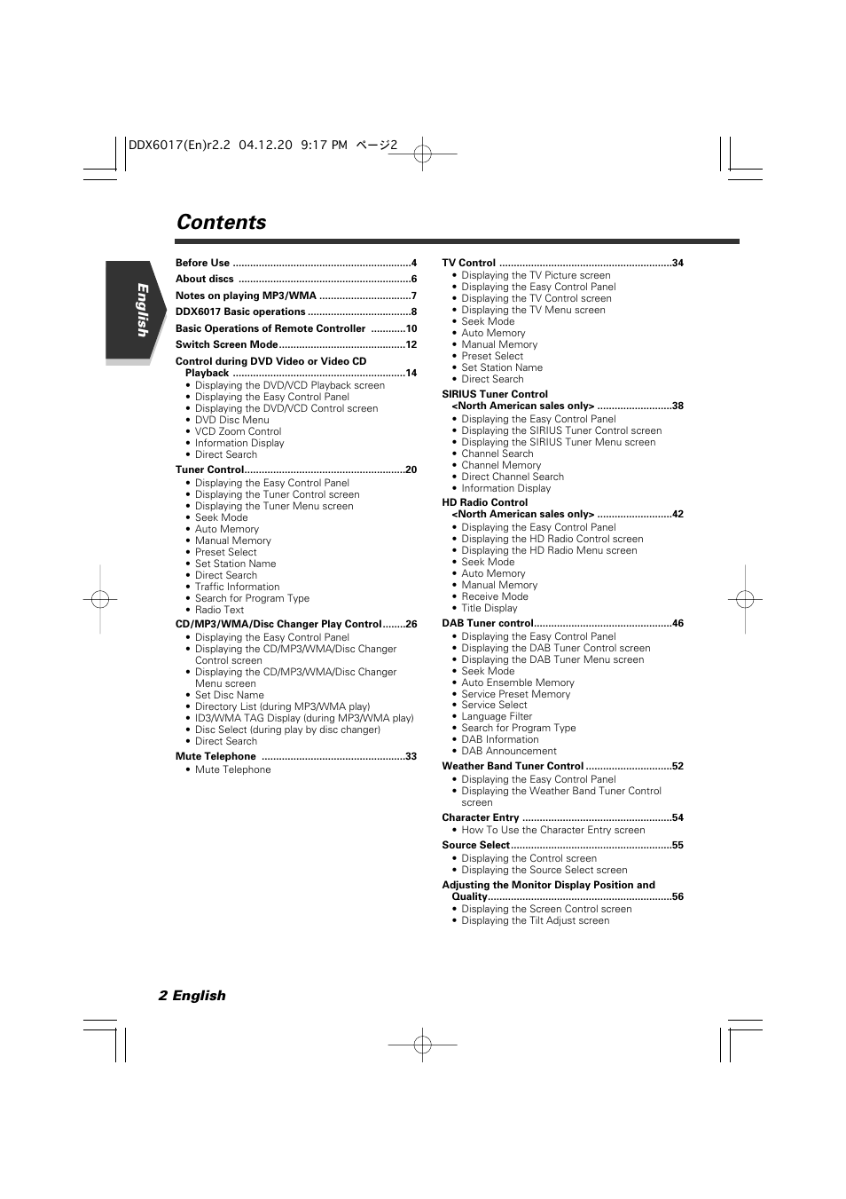 Kenwood DDX6017 User Manual | Page 2 / 92