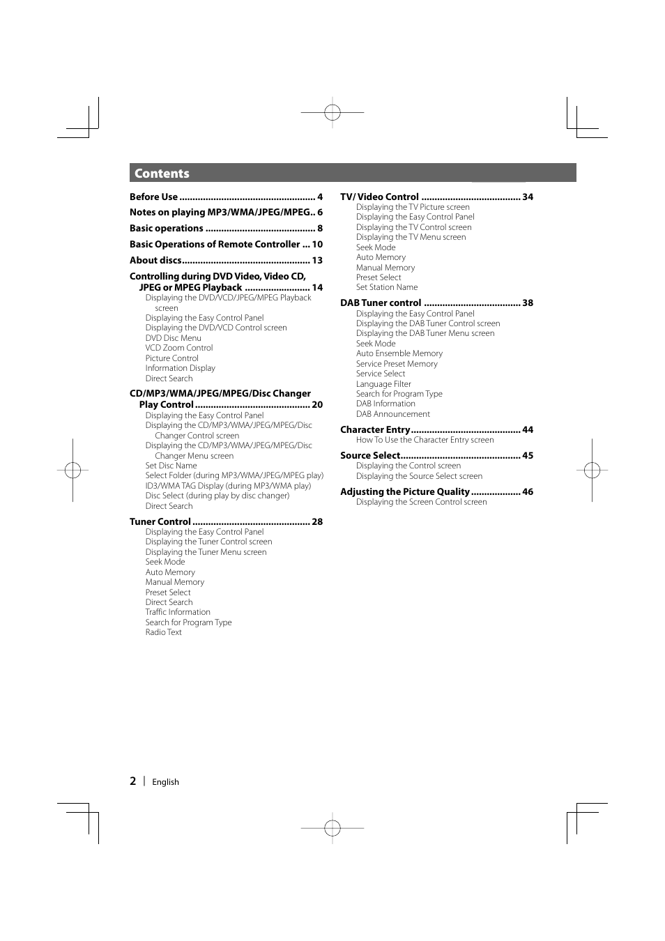 Kenwood DDX6029 User Manual | Page 2 / 84