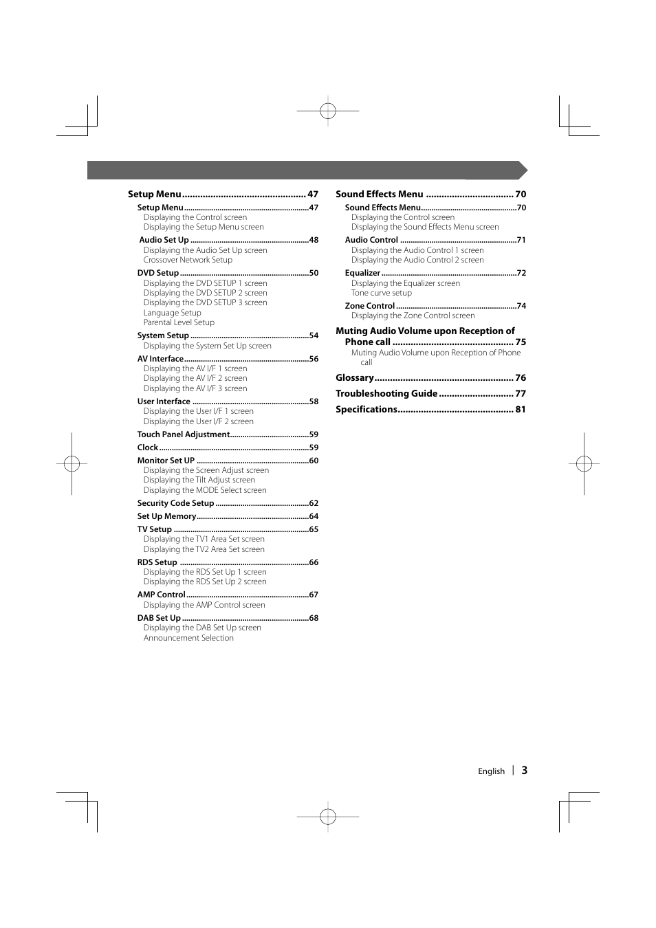 Kenwood DDX6029 User Manual | Page 3 / 84