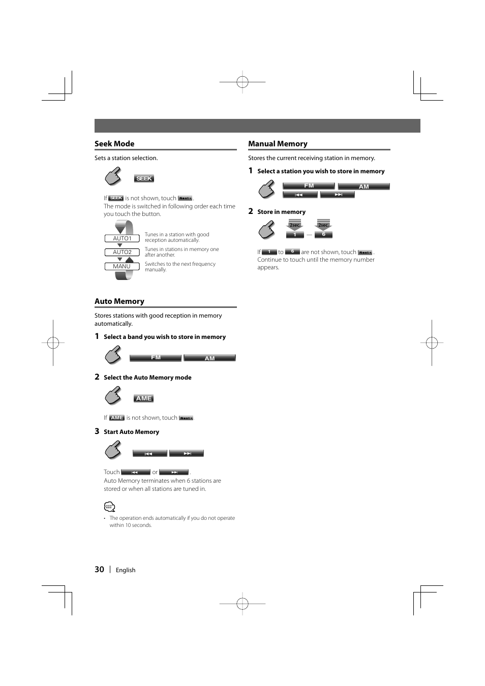 Seek mode | Kenwood DDX6029 User Manual | Page 30 / 84