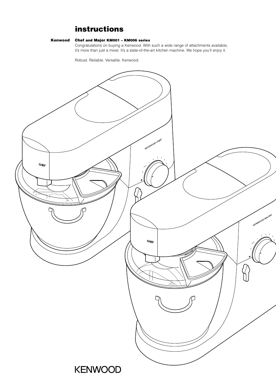 Kenwood KM001 User Manual | 10 pages