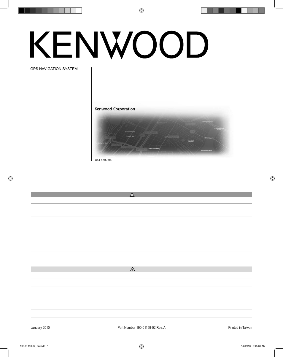 Kenwood KNA-G610 User Manual | 12 pages