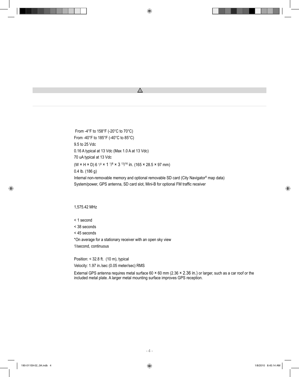 Acquiring gps signals, Changing the fuses, Specifi cations | General, Navigation | Kenwood KNA-G610 User Manual | Page 4 / 12