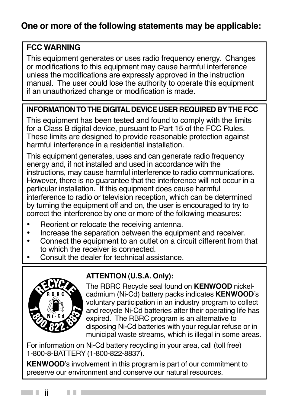 Kenwood TK-380 User Manual | Page 3 / 37