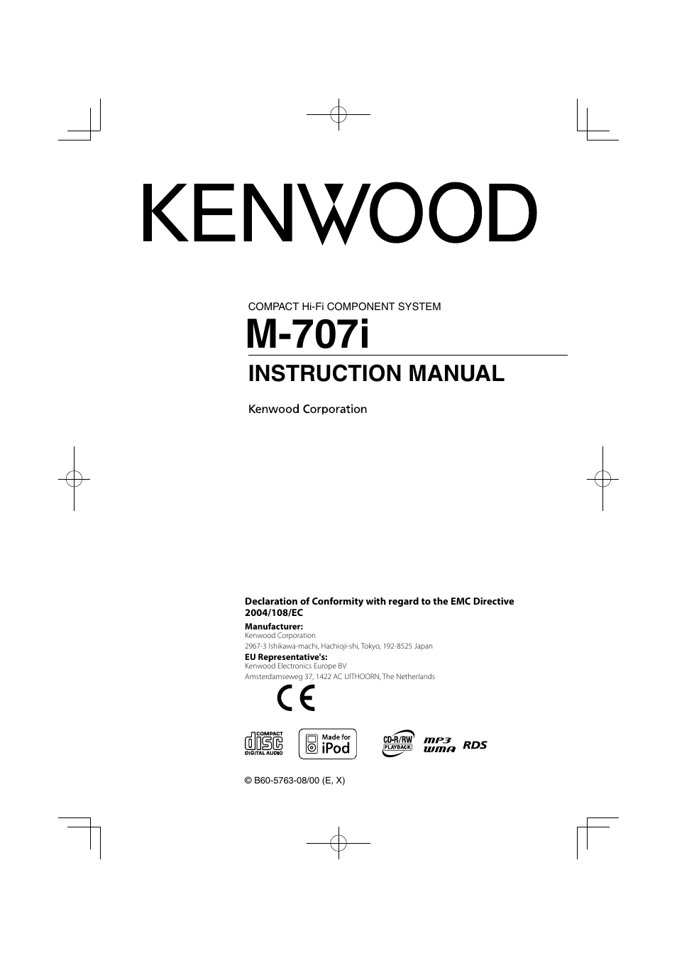 Kenwood M-707I User Manual | 24 pages