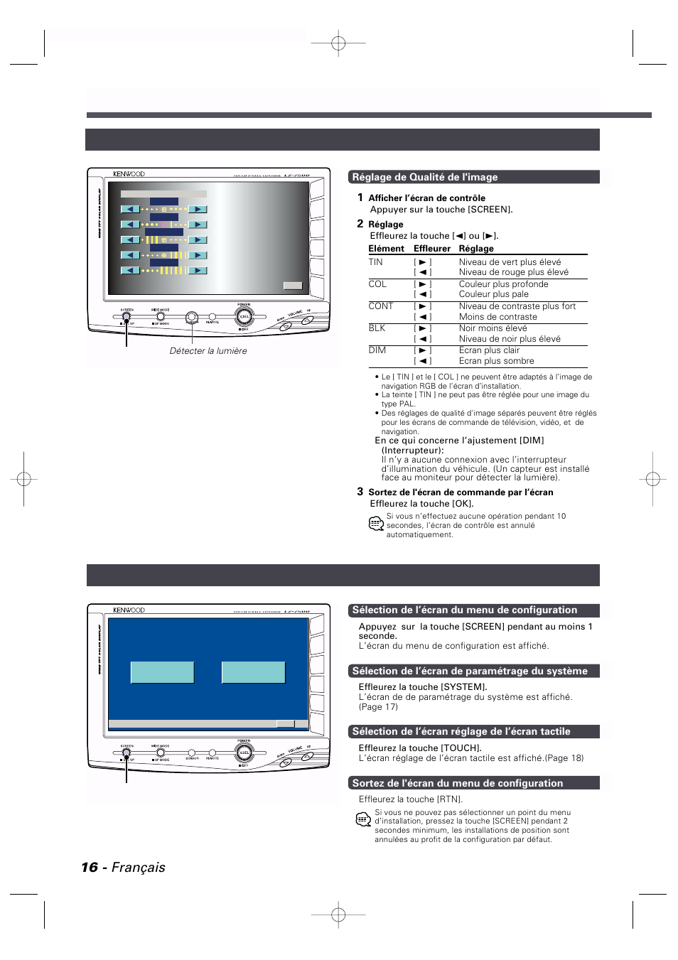 Opération, 16 - français | Kenwood LZ-7500 User Manual | Page 16 / 36