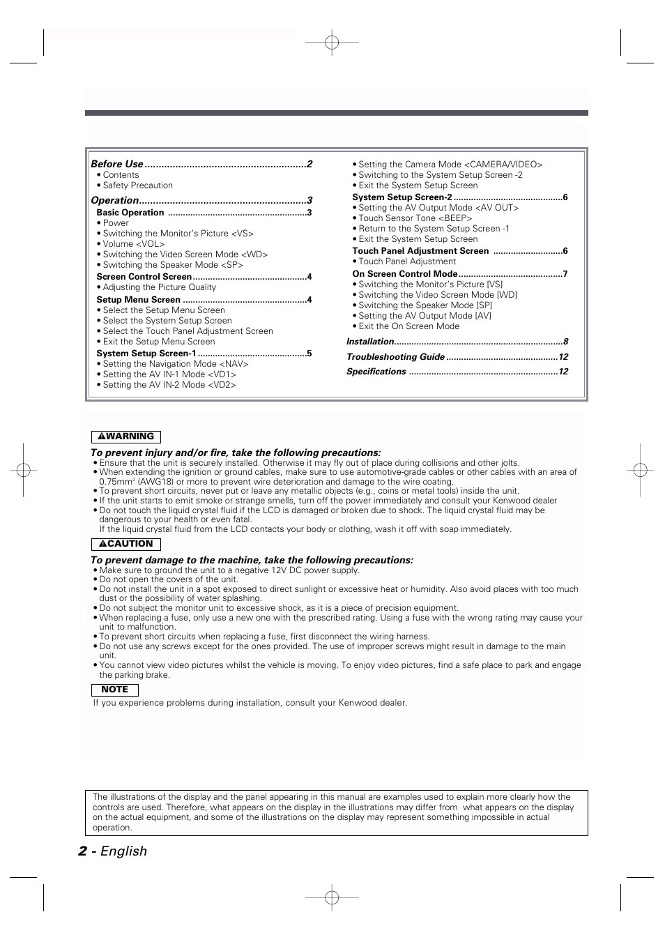 Kenwood LZ-7500 User Manual | Page 2 / 36