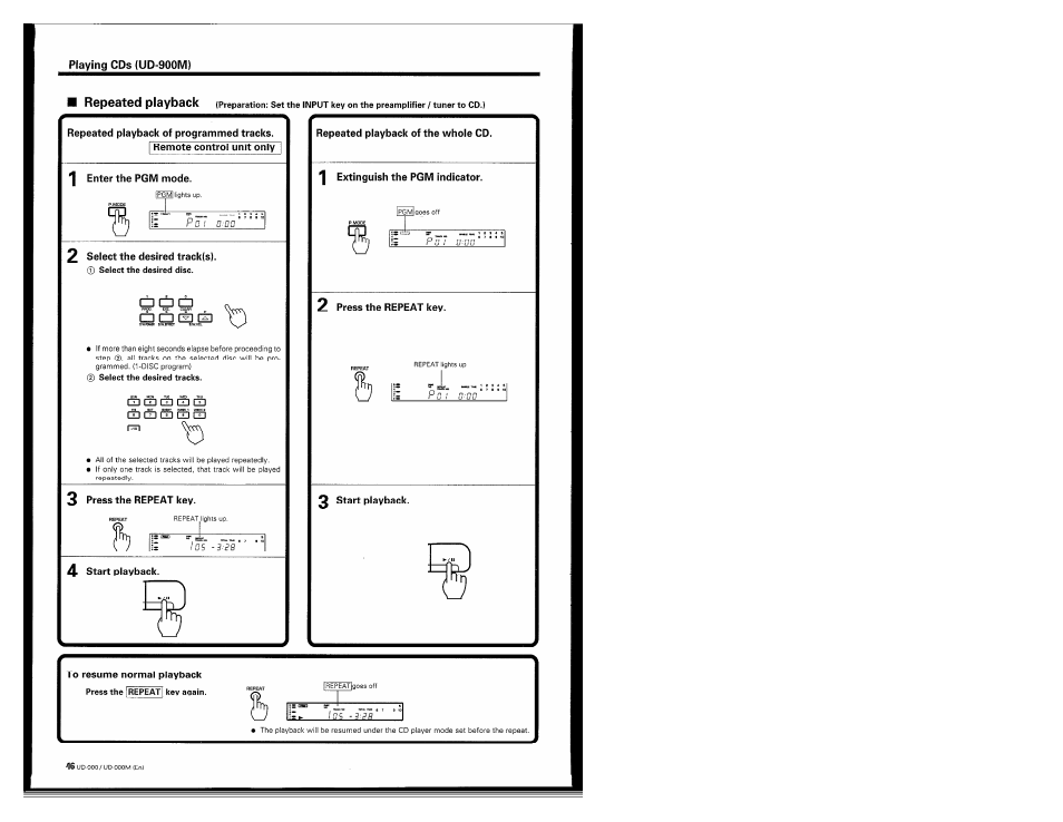 Repeated playback | Kenwood UD-900M User Manual | Page 46 / 84