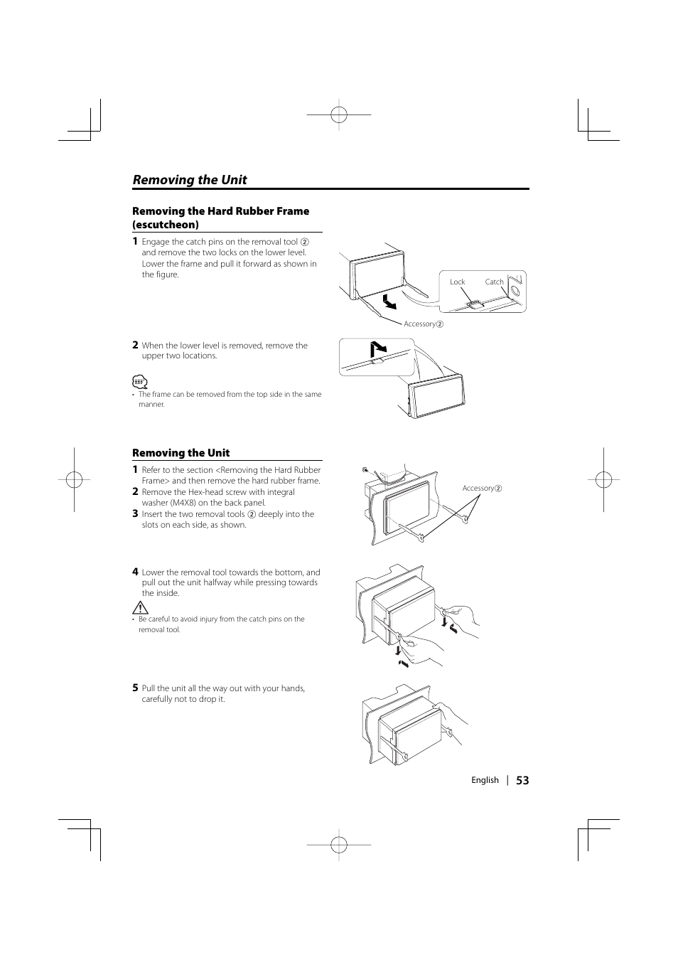 Removing the unit | Kenwood DPX701U User Manual | Page 54 / 61