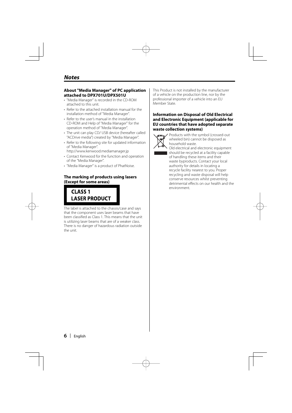 Kenwood DPX701U User Manual | Page 6 / 61