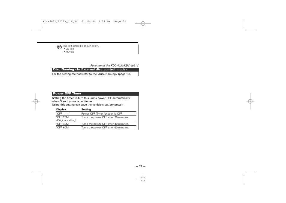 Kenwood KDC-306  EN User Manual | Page 21 / 32