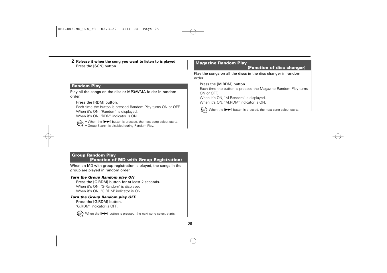 Kenwood DPX-8030MD User Manual | Page 25 / 44