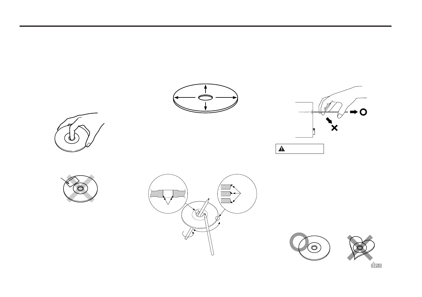 Handling compact discs, 2 caution | Kenwood CD-RECEIVER KDC-PS9060R User Manual | Page 5 / 46