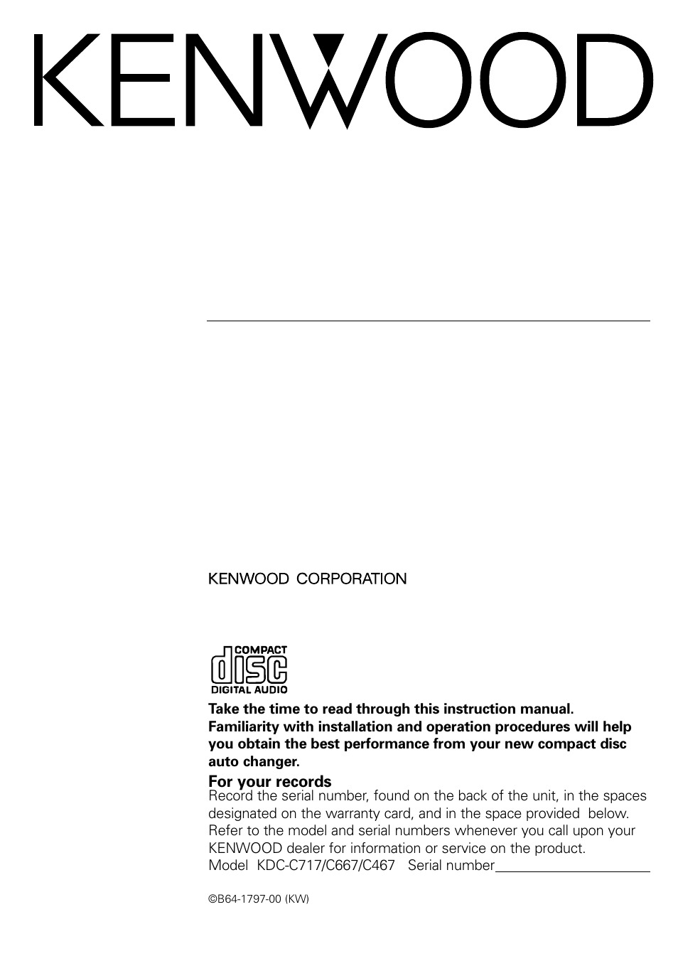 Kenwood KDC-C717 User Manual | 16 pages