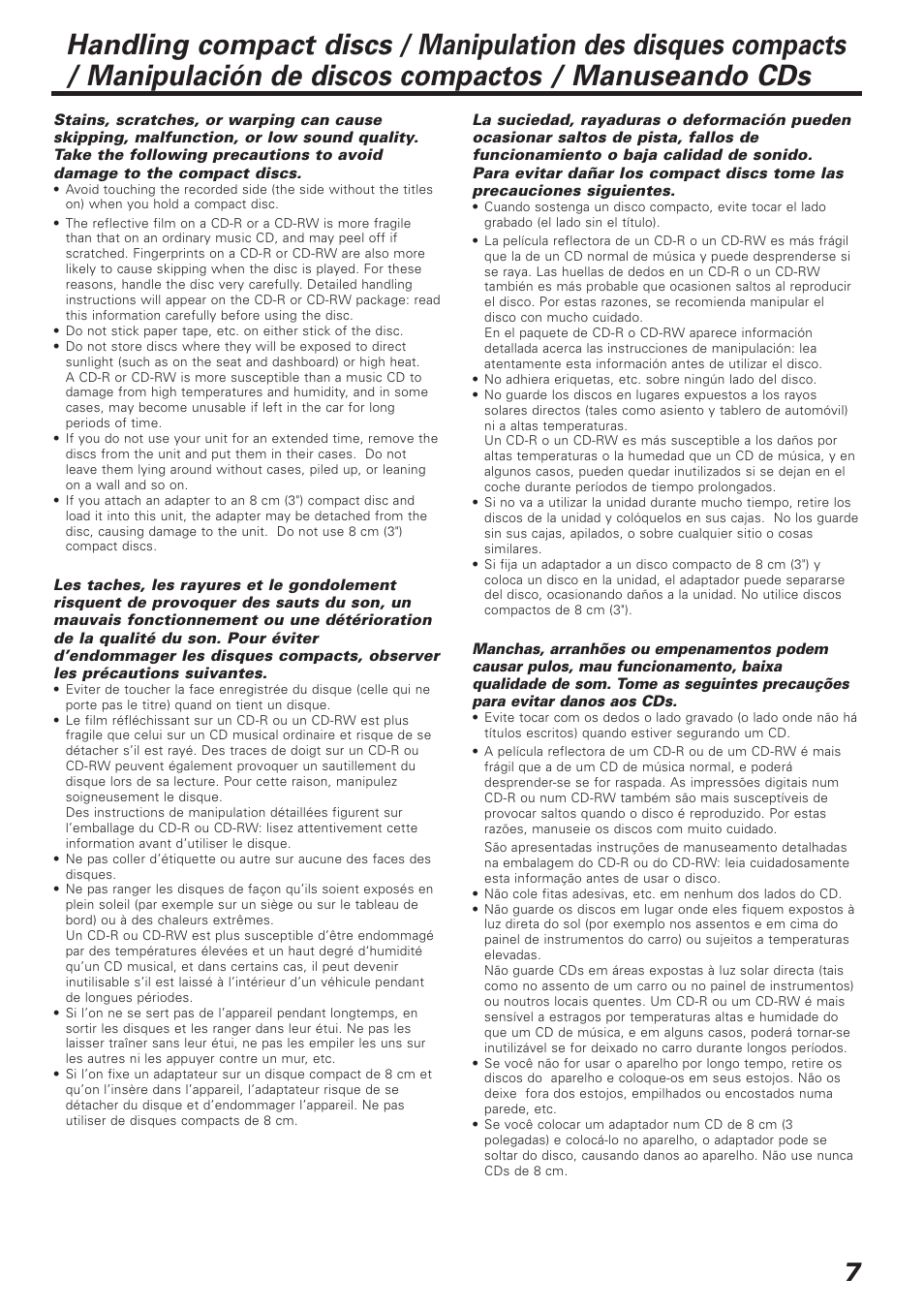Kenwood KDC-C717 User Manual | Page 7 / 16