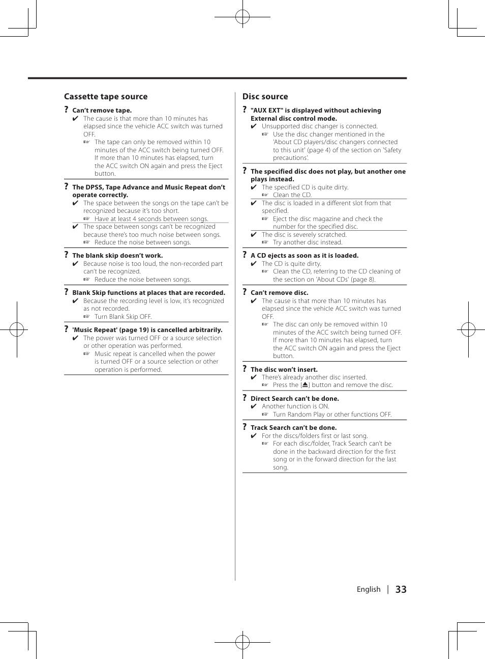 Kenwood DPX-3070B  EN User Manual | Page 33 / 108