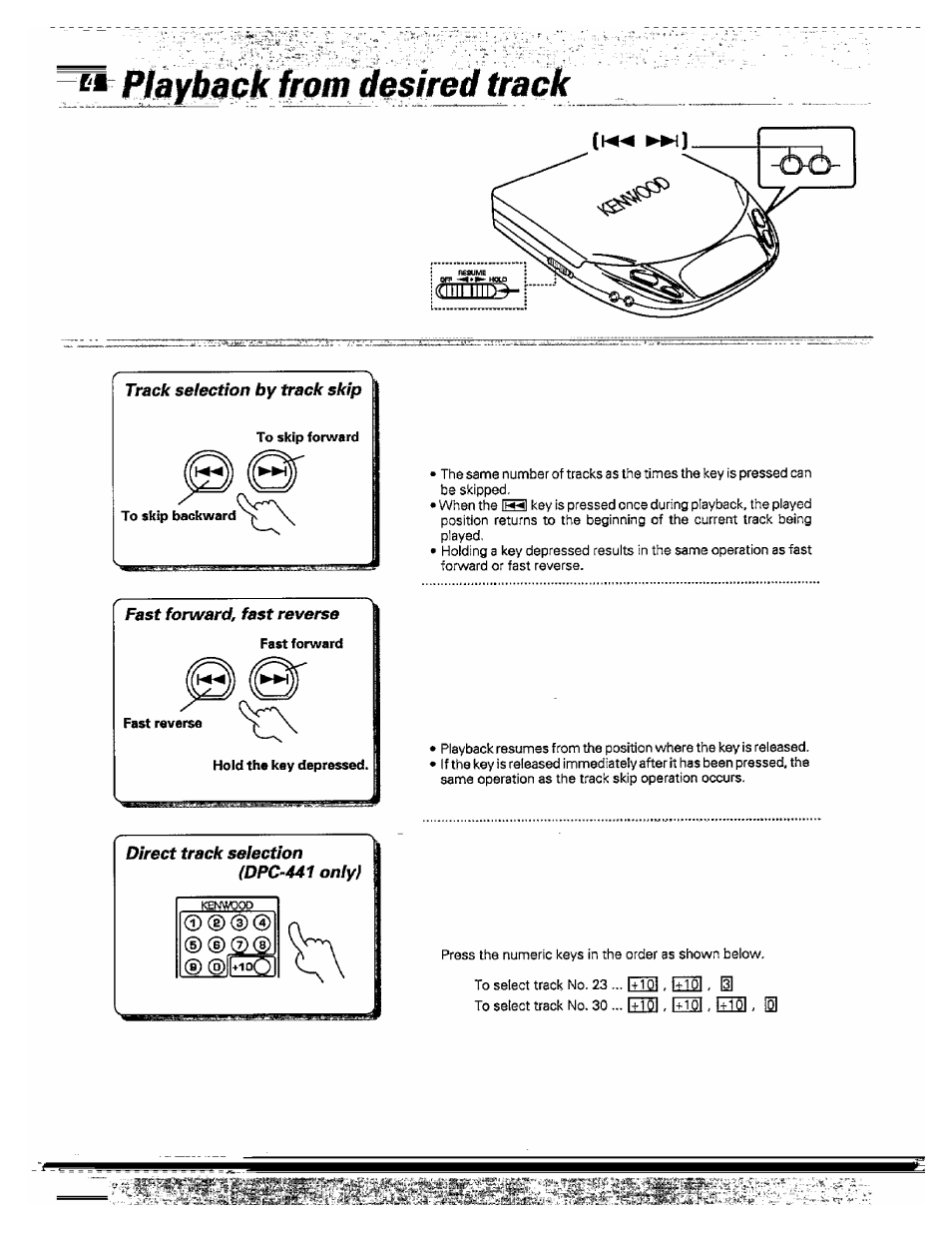 Playback track | Kenwood DPC-341 User Manual | Page 14 / 28