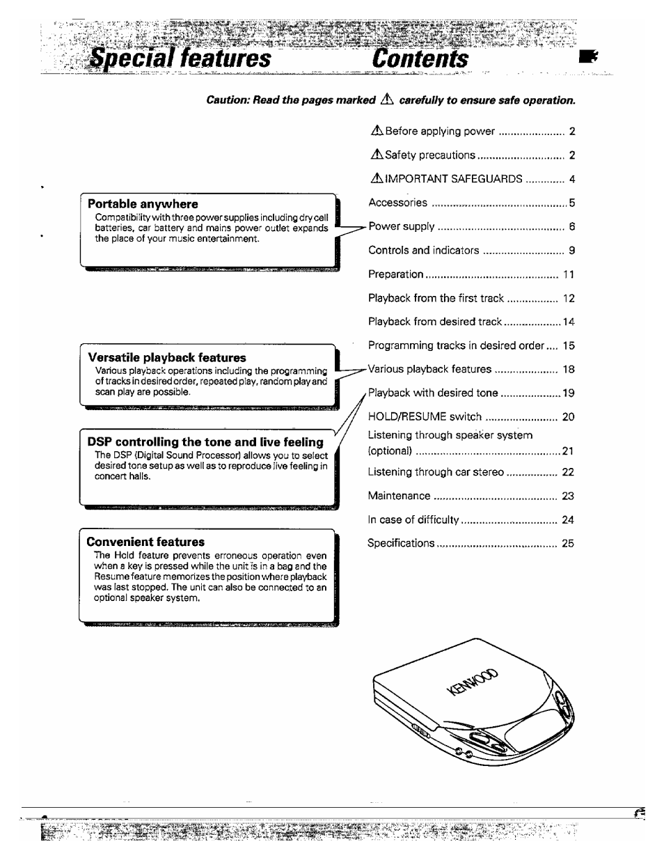 Kenwood DPC-341 User Manual | Page 3 / 28