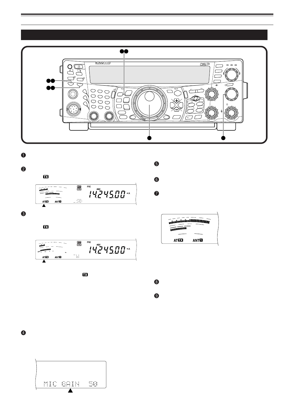Transmitting, 2 your first qso (hf/ 50 mhz band) transmitting | Kenwood TS-2000 User Manual | Page 13 / 150