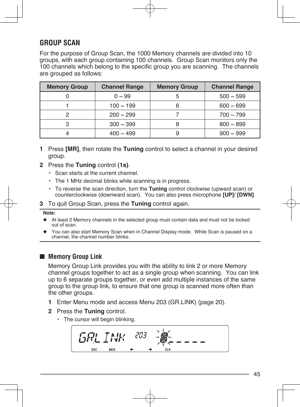 Group scan | Kenwood TM-V71E User Manual | Page 53 / 107