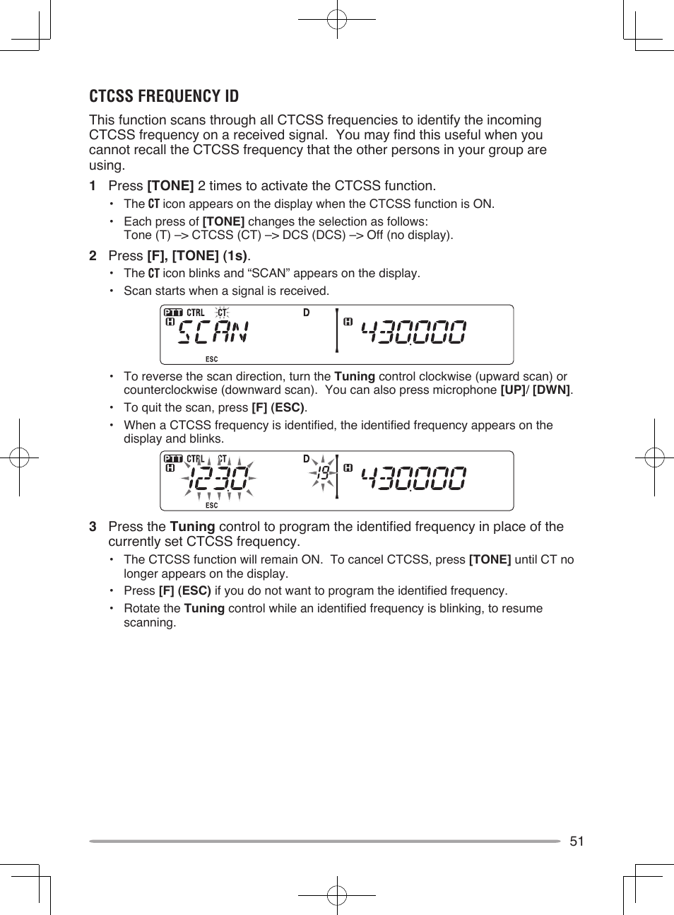 Ctcss frequency id | Kenwood TM-V71E User Manual | Page 59 / 107