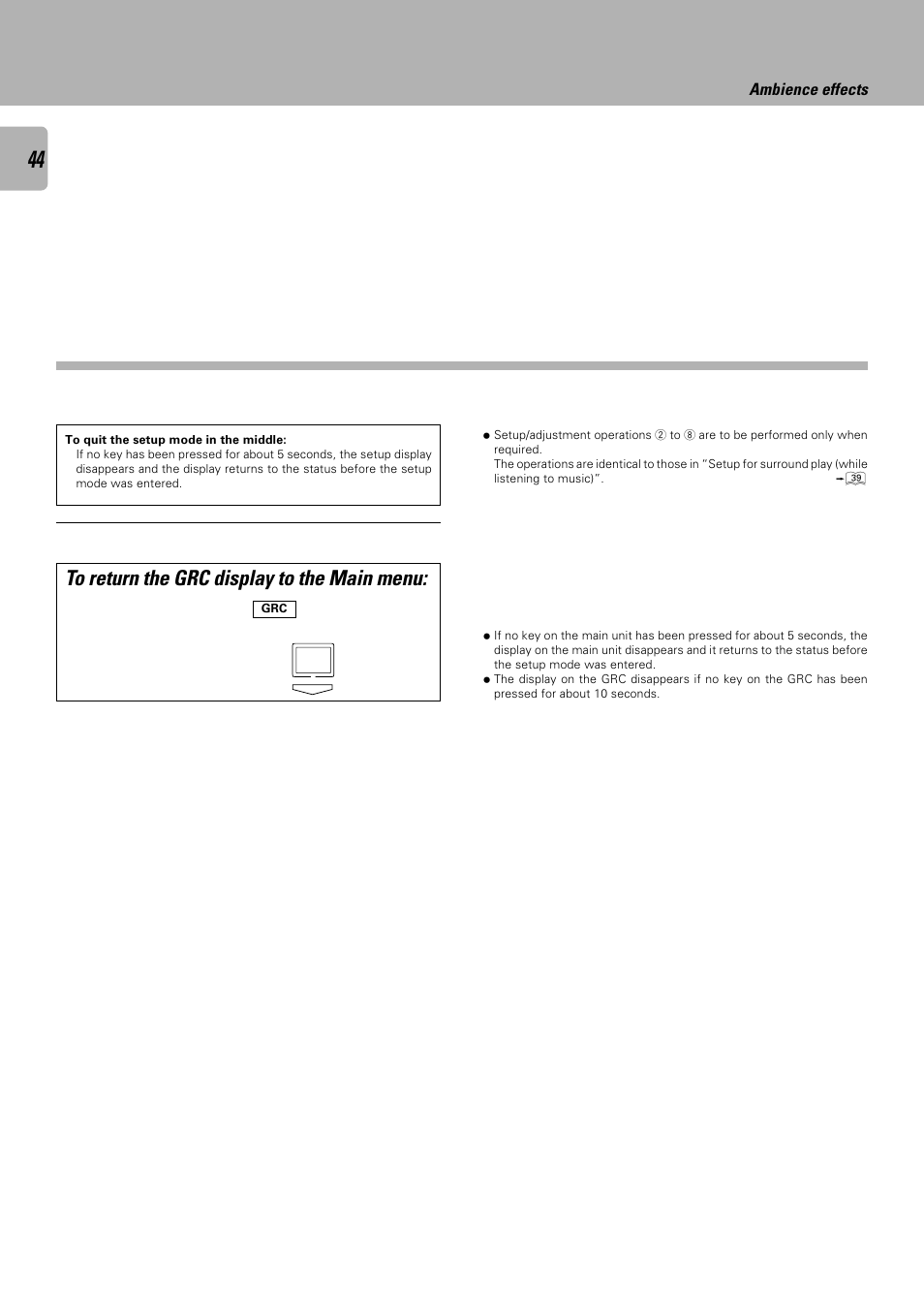 Ambience effects | Kenwood C-V301 User Manual | Page 44 / 56