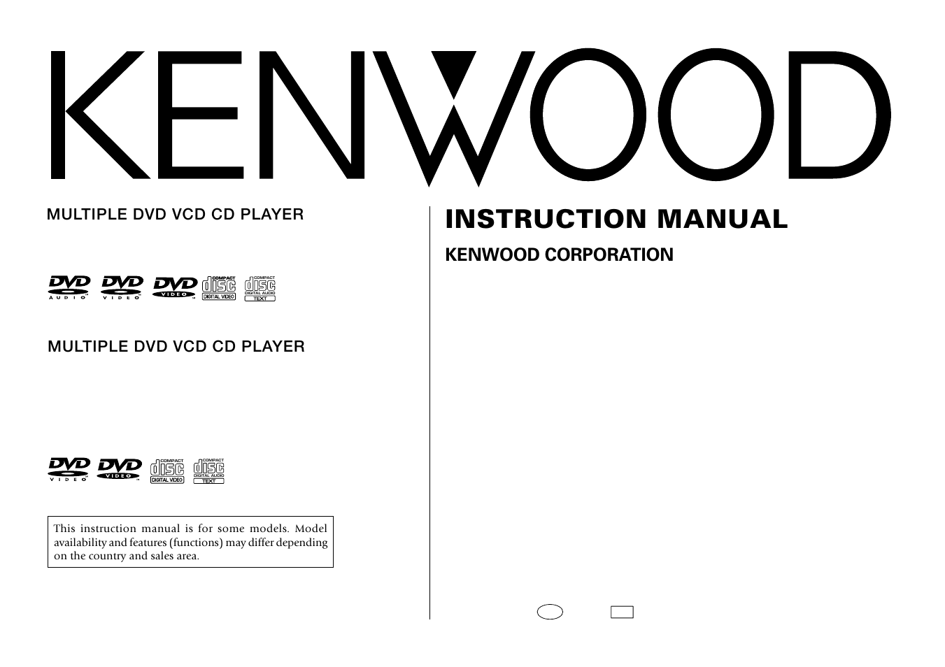 Kenwood DV-5050M User Manual | 96 pages