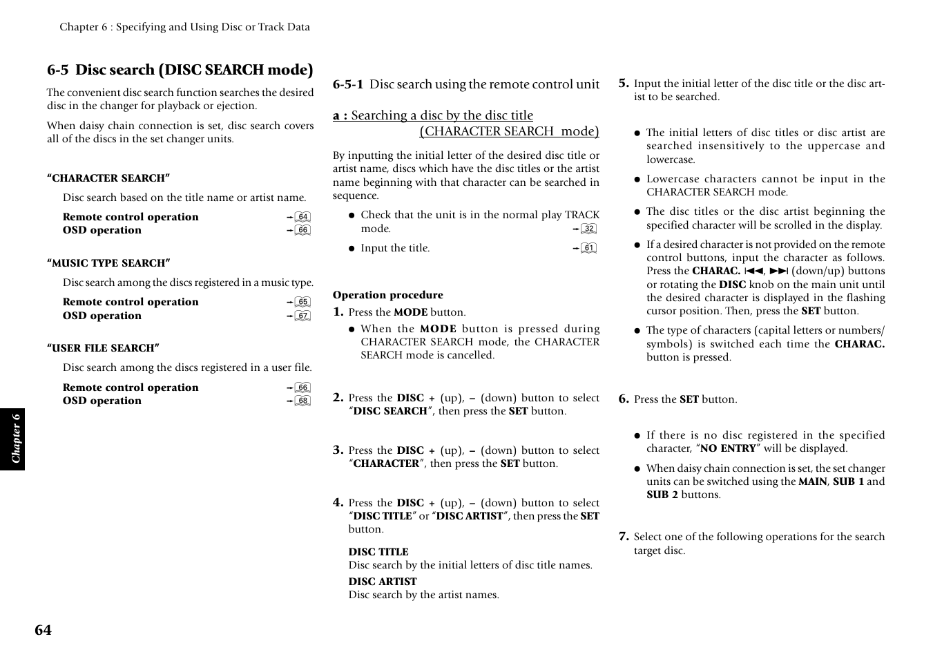 5 disc search (disc search mode) | Kenwood DV-5050M User Manual | Page 64 / 96