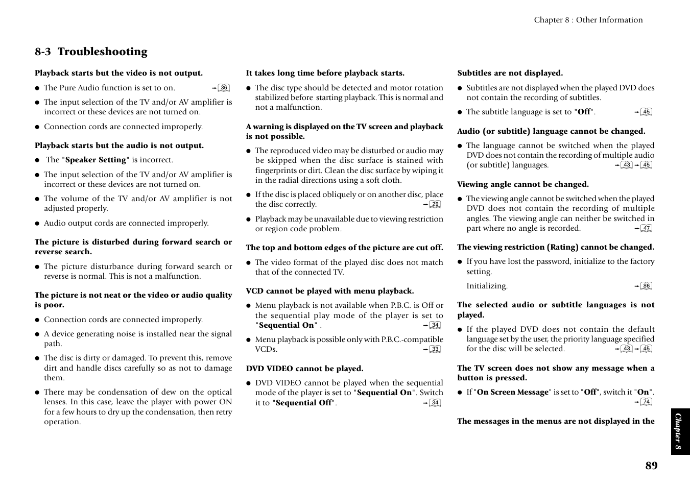 3 troubleshooting | Kenwood DV-5050M User Manual | Page 89 / 96