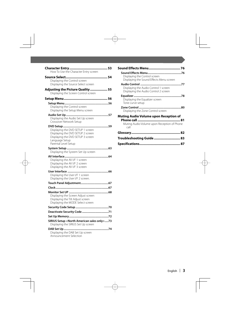 Kenwood DDX6019 User Manual | Page 3 / 88