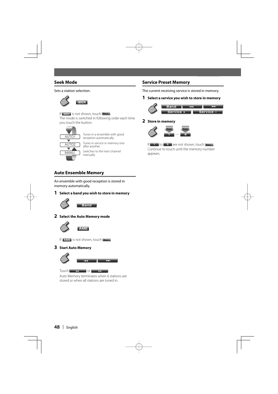 Seek mode | Kenwood DDX6019 User Manual | Page 48 / 88